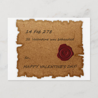 Cartes Pour Fêtes Annuelles Papier historique St. Valentine bloqué