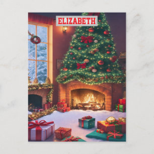 Cartes Pour Fêtes Annuelles Papier Peint de Noël Personnalisé avec Photo et No