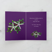 Cartes Pour Fêtes Annuelles Papier photo de Noël violet (Intérieur)