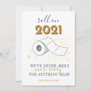 Cartes Pour Fêtes Annuelles Papier toilette de la nouvelle année 2021 Personna