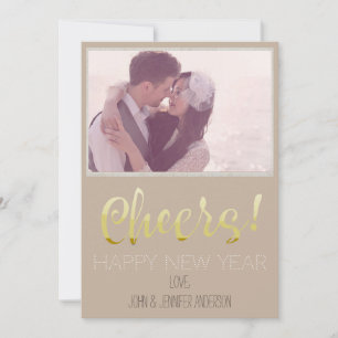 Cartes Pour Fêtes Annuelles Papier vintage Bonne année avec photo