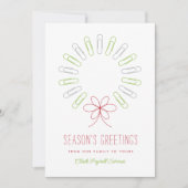 Cartes Pour Fêtes Annuelles Papier Wreath Business Noël blanc (Devant)