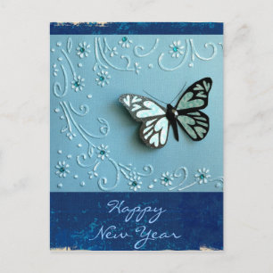 Cartes Pour Fêtes Annuelles Papillon bleu