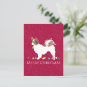 Cartes Pour Fêtes Annuelles Papillon Chien Joyeux Noël Design (Debout devant)