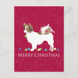 Cartes Pour Fêtes Annuelles Papillon Chien Joyeux Noël Design
