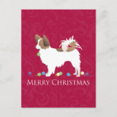 Cartes Pour Fêtes Annuelles Papillon Chien Joyeux Noël Design (Devant)