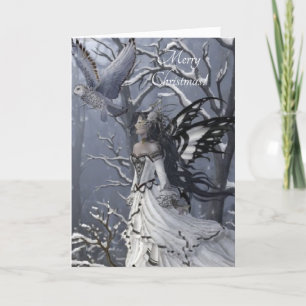 Cartes Pour Fêtes Annuelles papillon-de-l'hiver-fée