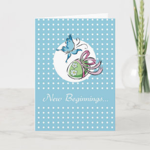 Cartes Pour Fêtes Annuelles Papillon de Pâques Nouvels Débuts