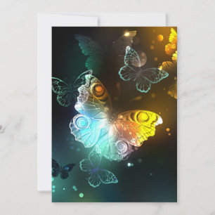 Cartes Pour Fêtes Annuelles Papillon lumineux et papillons de nuit