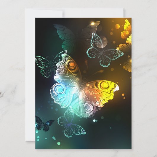 Cartes Pour Fêtes Annuelles Papillon lumineux et papillons de nuit (Devant)