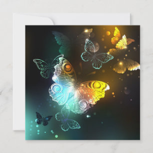 Cartes Pour Fêtes Annuelles Papillon lumineux et papillons de nuit