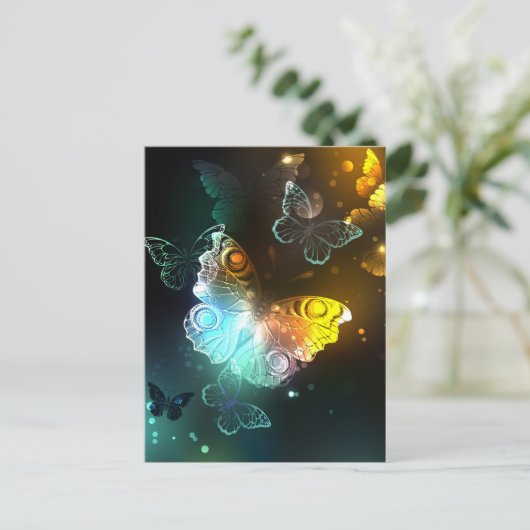 Cartes Pour Fêtes Annuelles Papillon lumineux et papillons de nuit (Debout devant)