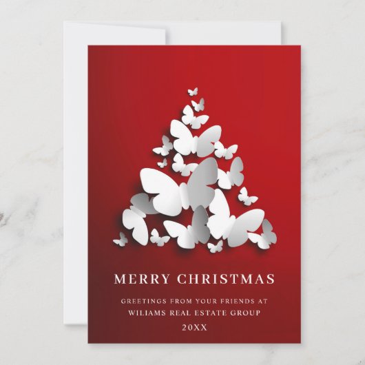 Cartes Pour Fêtes Annuelles Papillon Monarque Noël Accueil d'entreprise (Devant)