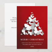 Cartes Pour Fêtes Annuelles Papillon Monarque Noël Accueil d'entreprise (Devant / Derrière)