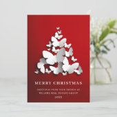 Cartes Pour Fêtes Annuelles Papillon Monarque Noël Accueil d'entreprise (Debout devant)