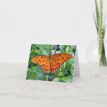 Cartes Pour Fêtes Annuelles Papillon orange<br><div class="desc">Donnez cette belle carte à celle que vous aimez. Avec une photo d'un beau papillon et dites-leur combien vous les aimez.  Cette carte est intérieur vide.</div>