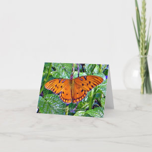 Cartes Pour Fêtes Annuelles Papillon orange