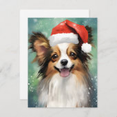 Cartes Pour Fêtes Annuelles Papillon peinture de Noël (Devant / Derrière)