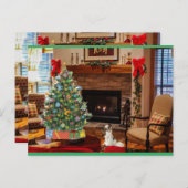 Cartes Pour Fêtes Annuelles Papillon Père Noël (Devant / Derrière)