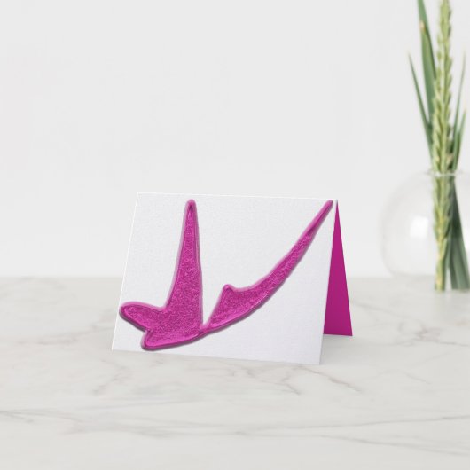 Cartes Pour Fêtes Annuelles Papillon rose scintillant (Devant)