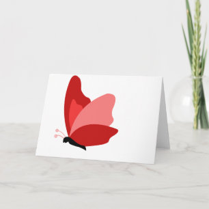 Cartes Pour Fêtes Annuelles Papillon rouge