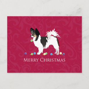 Cartes Pour Fêtes Annuelles Papillon Toy Chien race Noël Silhouette
