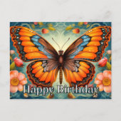 Cartes Pour Fêtes Annuelles Papillon Whimsical Artistique Joyeux anniversaire (Devant)