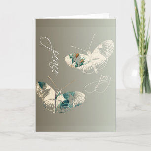 Cartes Pour Fêtes Annuelles Papillons de Paix et de Joie