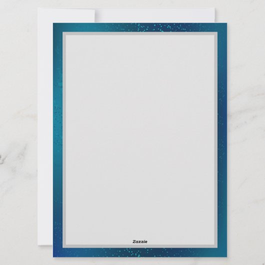 Cartes Pour Fêtes Annuelles Papillons d'or sur un Arrière - plan bleu (Dos)