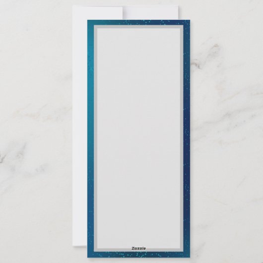 Cartes Pour Fêtes Annuelles Papillons d'or sur un Arrière - plan bleu (Dos)