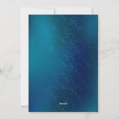 Cartes Pour Fêtes Annuelles Papillons d'or sur un Arrière - plan bleu (Dos)