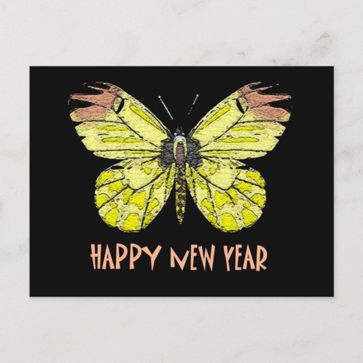 Cartes Pour Fêtes Annuelles Papillons et papillons de nuit Bonne année (Devant)