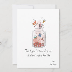 Cartes Pour Fêtes Annuelles Papillons Feel Valentine's Day Flat Card
