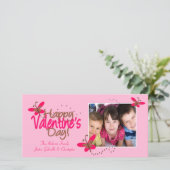 Cartes Pour Fêtes Annuelles Papillons ROSE Saint-Valentin (Debout devant)