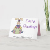 Cartes Pour Fêtes Annuelles Pâques amusantes (Dos)