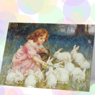 Cartes Pour Fêtes Annuelles Pâques Animaux Mignons Vintage