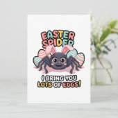 Cartes Pour Fêtes Annuelles Pâques araignée (Debout devant)