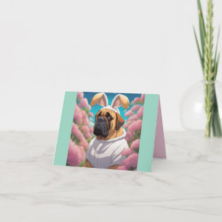 Cartes Pour Fêtes Annuelles Pâques Bullmastiff