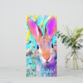 Cartes Pour Fêtes Annuelles Pâques Bunny Card Pastels (Debout devant)