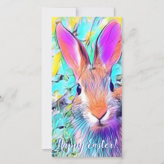Cartes Pour Fêtes Annuelles Pâques Bunny Card Pastels (Devant)