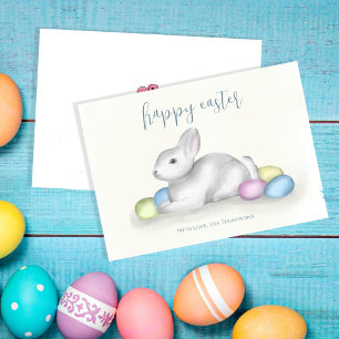 Cartes Pour Fêtes Annuelles Pâques coloré Pastel Aquarelle Bunny