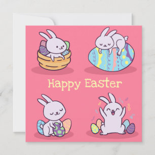Cartes Pour Fêtes Annuelles Pâques de Kawaii