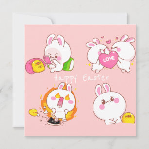Cartes Pour Fêtes Annuelles Pâques de Kawaii
