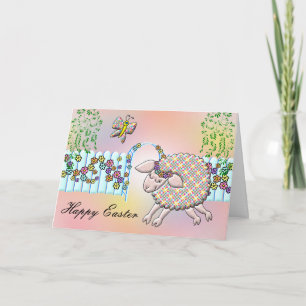 Cartes Pour Fêtes Annuelles Pâques de l'agneau de Lilly Joyeuses
