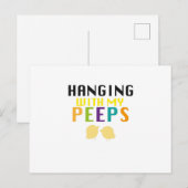 Cartes Pour Fêtes Annuelles Pâques Drôle Avec Mes Peeps (Devant / Derrière)