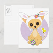 Cartes Pour Fêtes Annuelles Pâques du Chihuahua (Devant / Derrière)