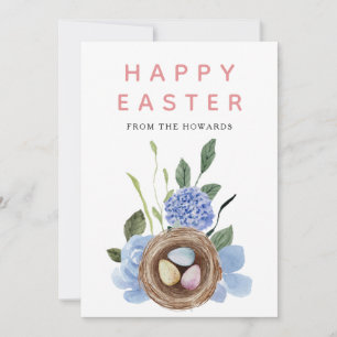 Cartes Pour Fêtes Annuelles Pâques Floral Élégant Moderne Photo Joyeuses Pâq