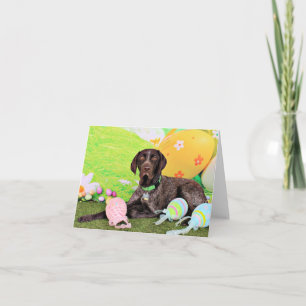 Cartes Pour Fêtes Annuelles Pâques - indicateur de Shorthair d'Allemand -