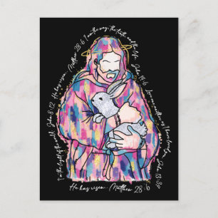 Cartes Pour Fêtes Annuelles Pâques Jésus aucun lapin ne m'aime comme l'agneau
