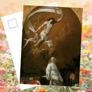 Cartes Pour Fêtes Annuelles Pâques Jésus Résurrection Catholique Chrétien